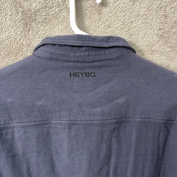 Heybo Outdoors Hunting Fishing Camping Brushed Flannel Crosscut Jacket XL Navy - Picture 9 of 14